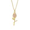 Tulip Zircon Pendant Necklace - Versatile, Non-fading Titanium Steel Women's Accessory