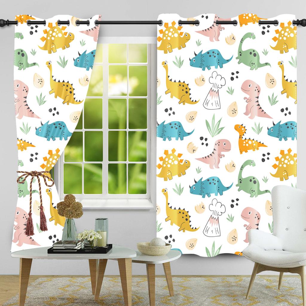 Kids Bedroom Cartoon Pattern Curtains Multiple Designs Children'S Room Curtains For Bedroom Fun 2Pcs 100% Blackout Window Drapes