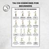 3er Set Tai Chi Übungsanleitung Poster für Senioren Anfänger Tai Chi Trainingsplan für Ältere Gelenkschonend Gleichgewicht Mobilität Heimtraining