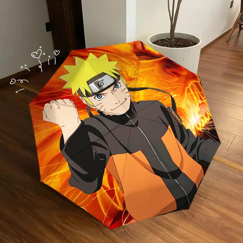 1pc Naruto, Fire Themed High-quality Umbrella,Automatic Opening and Closing Umbrella,Multi-functional Umbrella G0811128