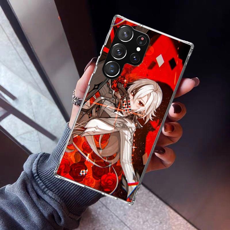 Arlecchino Genshin Impact Phone Case For Samsung Galaxy S26 S25 Edge S24 S23 Ultra S22 Plus S21 S20 FE Soft TPU Back Cover Funda