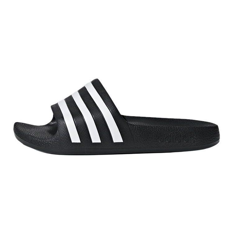 adidas Adilette Aqua Cushioning Quick Dry Kids' Outdoor Slippers Black White F35556
