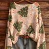 Women's new pink Christmas element knitted sweater Halloween Christmas atmosphere daily wear