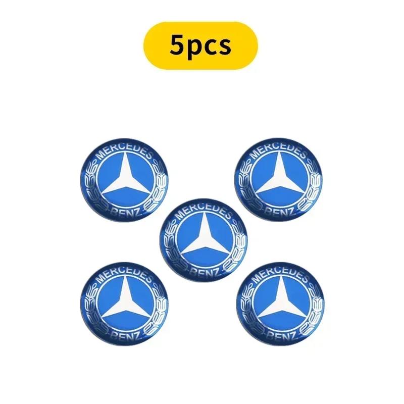 New For Mercedes Benz 14mm Car Key Sticker Logo 3D Metal Emblem For Mercedes Benz B/C/E/S Class A Class C200L GLC GLE CLA access