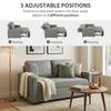 Double Sofa Bed Click Clack Sofa Bed Pull Out Bed with Adjustable Backrest for Living Room and Bedroom Grey