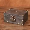 Box Jewelry Wooden With Lock Vintage Desktop Organizer For Home Decor Office