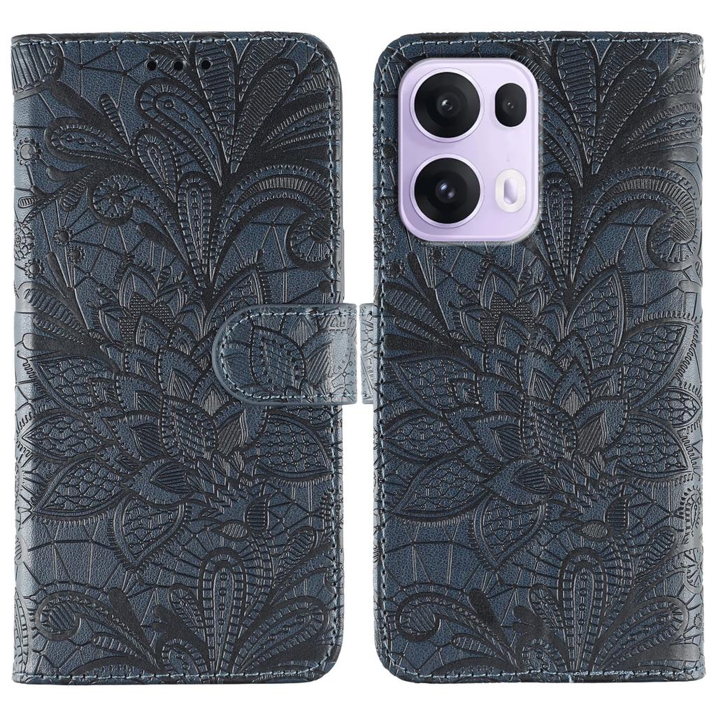 For Oppo Reno13 Pro 5G Case Lace Flowers PU Leather Flip Wallet Phone Cover