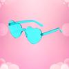 New Love Sunglasses Jelly Color Frameless Heart-shaped Sunglasses Dazzling Color Sunglasses