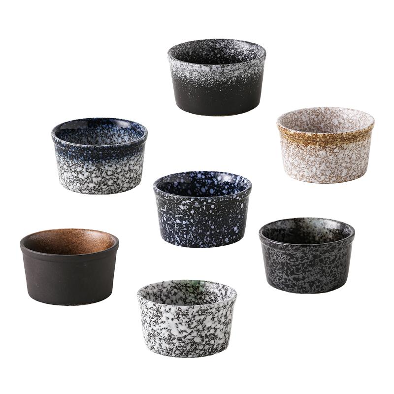Japanische Keramik Puddingbecher Kleine Schalen Backen Dessert Snackteller Frühstück Gedämpfte Eierschale Retro Geschirr