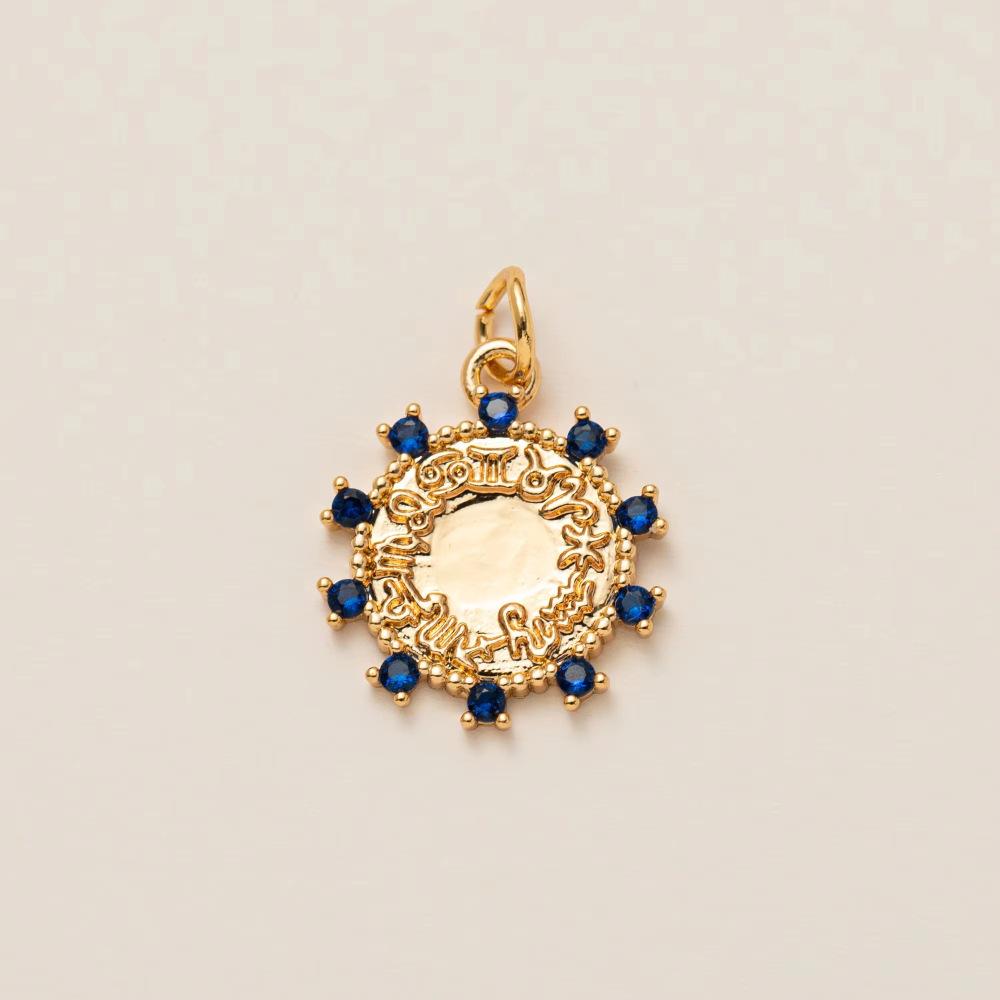 Colorful Enamel Retro Pendant with Cowboy Boots, Horseshoe, and Cross Charms in 18K Gold Copper