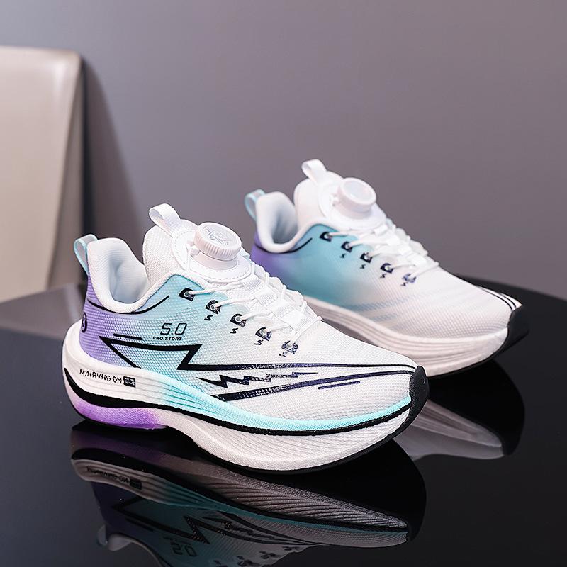 Running shoes boys and girls summer running shoes students teenagers body test shock absorption lightweight ultra clear breathable sports shoes