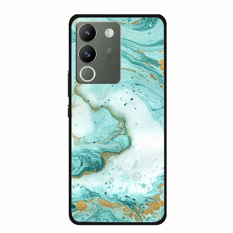 For Vivo V30 Lite 5G Case 6.67" Soft Silicone Marble TPU Phone Bag for vivo V30 Lite 5g V2314 Covers Luxury Protector V30Lite