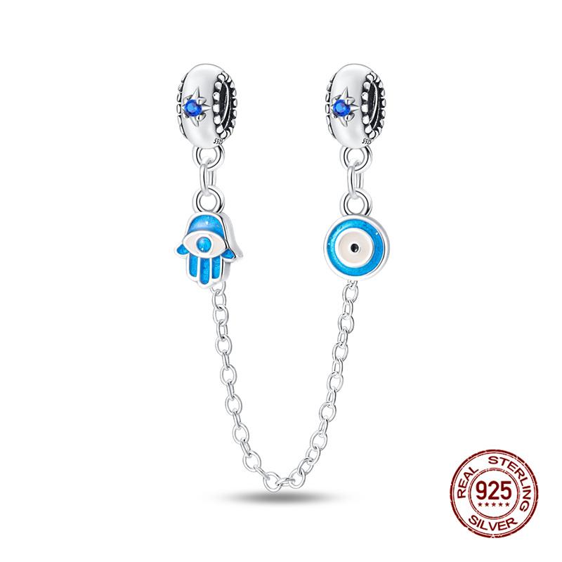 925 Silver Devil's Eye Charm Beads 3mm Fit DIY Bracelet Women's Fashion Jewelry Gift Original Handmade