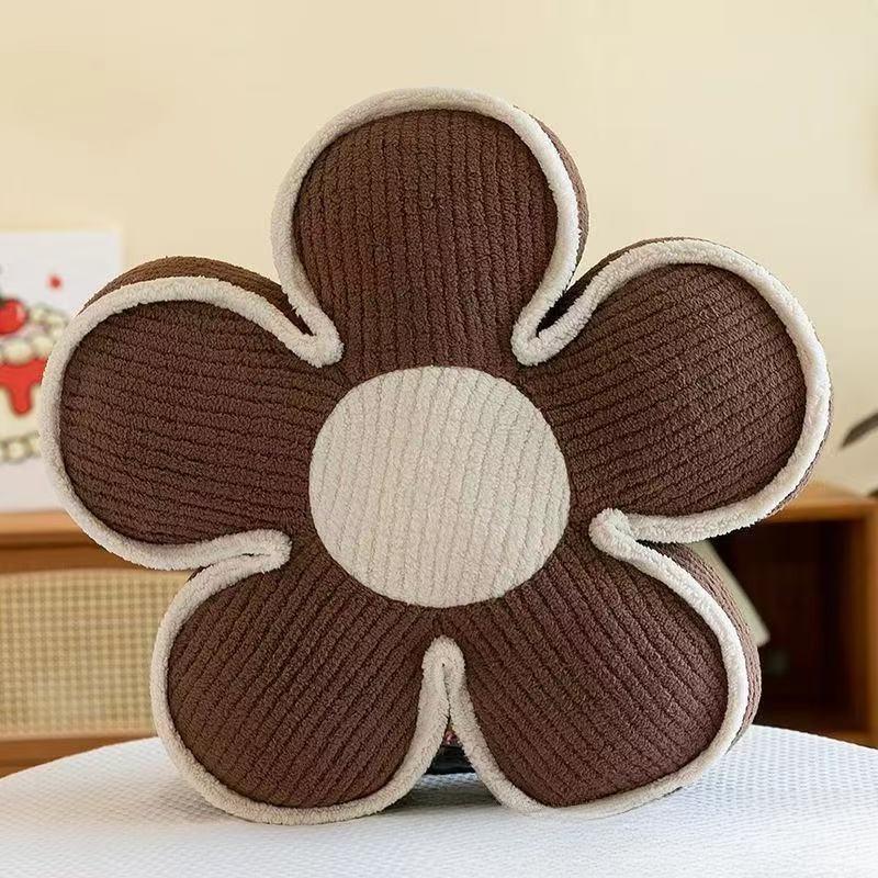 

Soft and Comfortable Futon Cushion Floor Petal Bay Window Backrest Bedroom Household Tatami Cushion 40cm коричневий