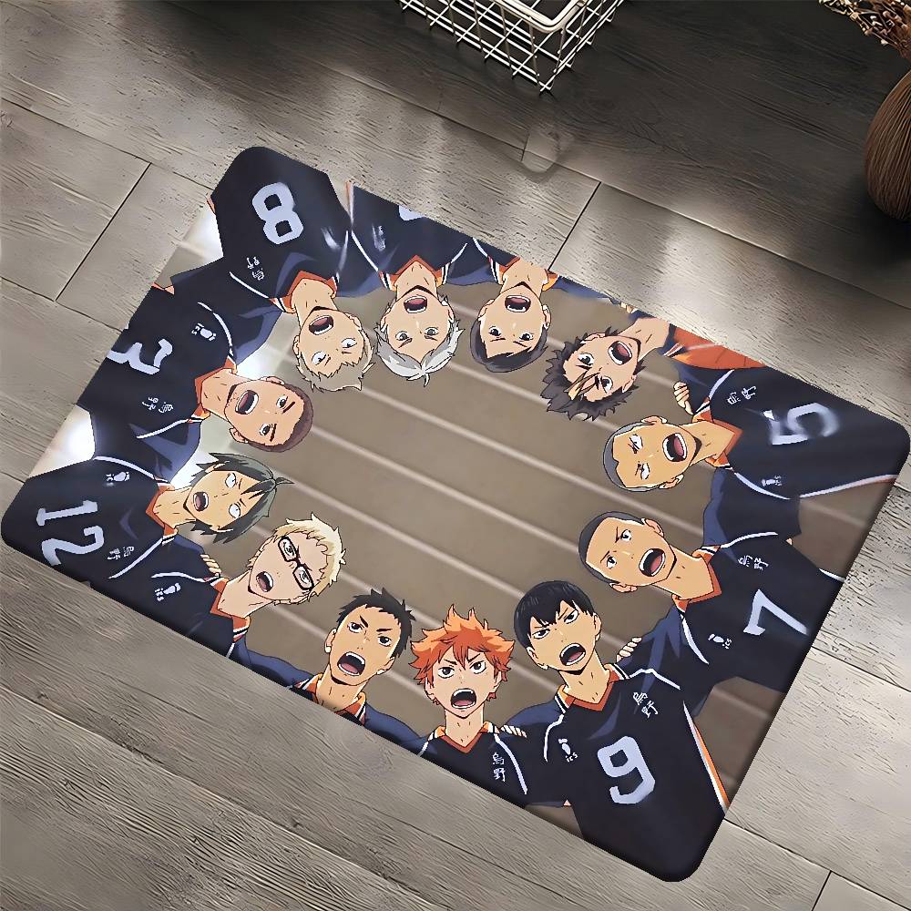 H-Haikyu Room Mats Retro Multiple Choice Living Room Kitchen Rug Non-Slip Welcome Rug 40x60 cm