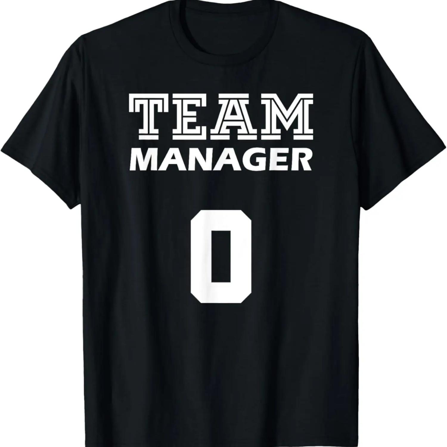 Футболка менеджера спортивной команды S чёрный