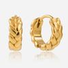 Design Sense Classic Style 18K Gold, Woven Earrings Light Luxury High-end Earrings Jewelry