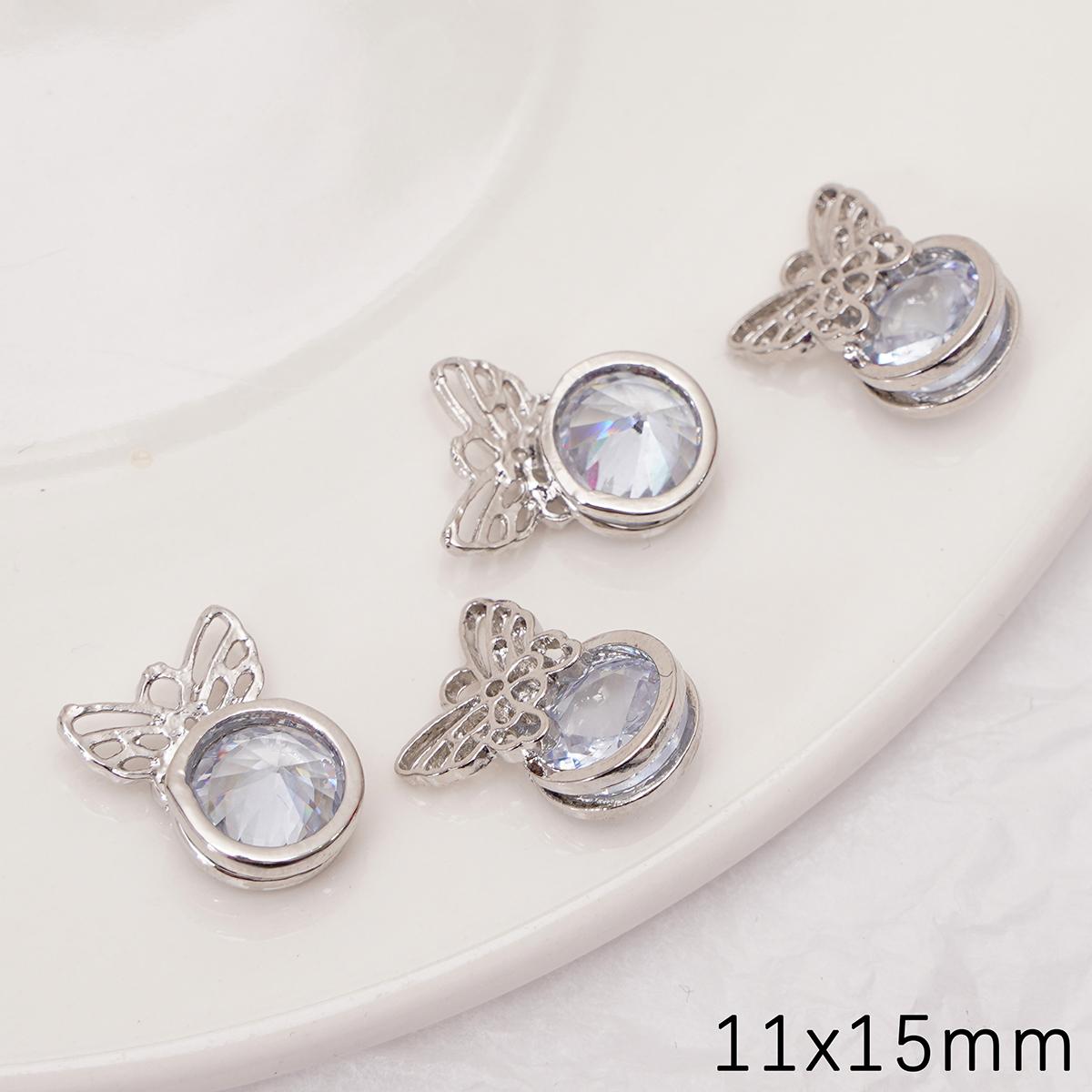 

Подвески-шармы из сплава с сохраняющим цвет цирконом для изготовления браслетов, ожерелий и ювелирных изделий своими руками Cold Butterfly