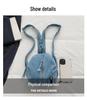 Vintage gewaschener Denim Rucksack für Damen, Stilvolle Crossbody Brusttasche, Frühjahrskollektion 2026