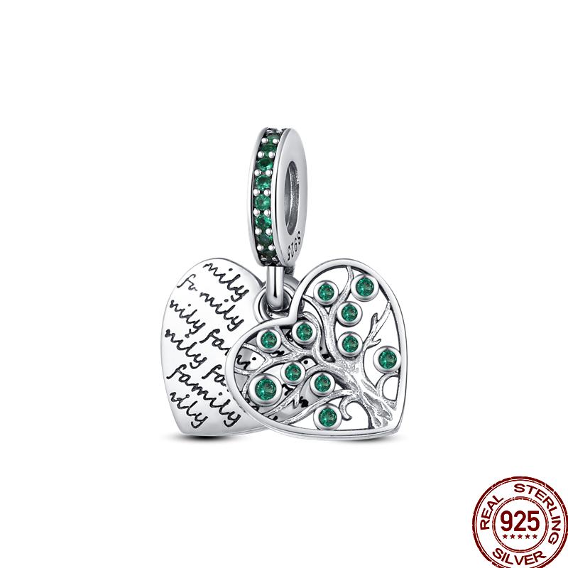 Frühlings-Charm Kupfer Vierblättriges Kleeblatt Schmetterling Libelle Anhänger Perlen Geeignet Für 3Mm Original Armband DIY