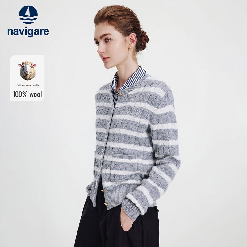 Navigare Women's Celebrity Style All-Wool Knitted Cardigan