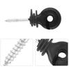 50 Pcs/Set Black Screw In Ring Insulators Electric Fence Accessories For Wood Post
