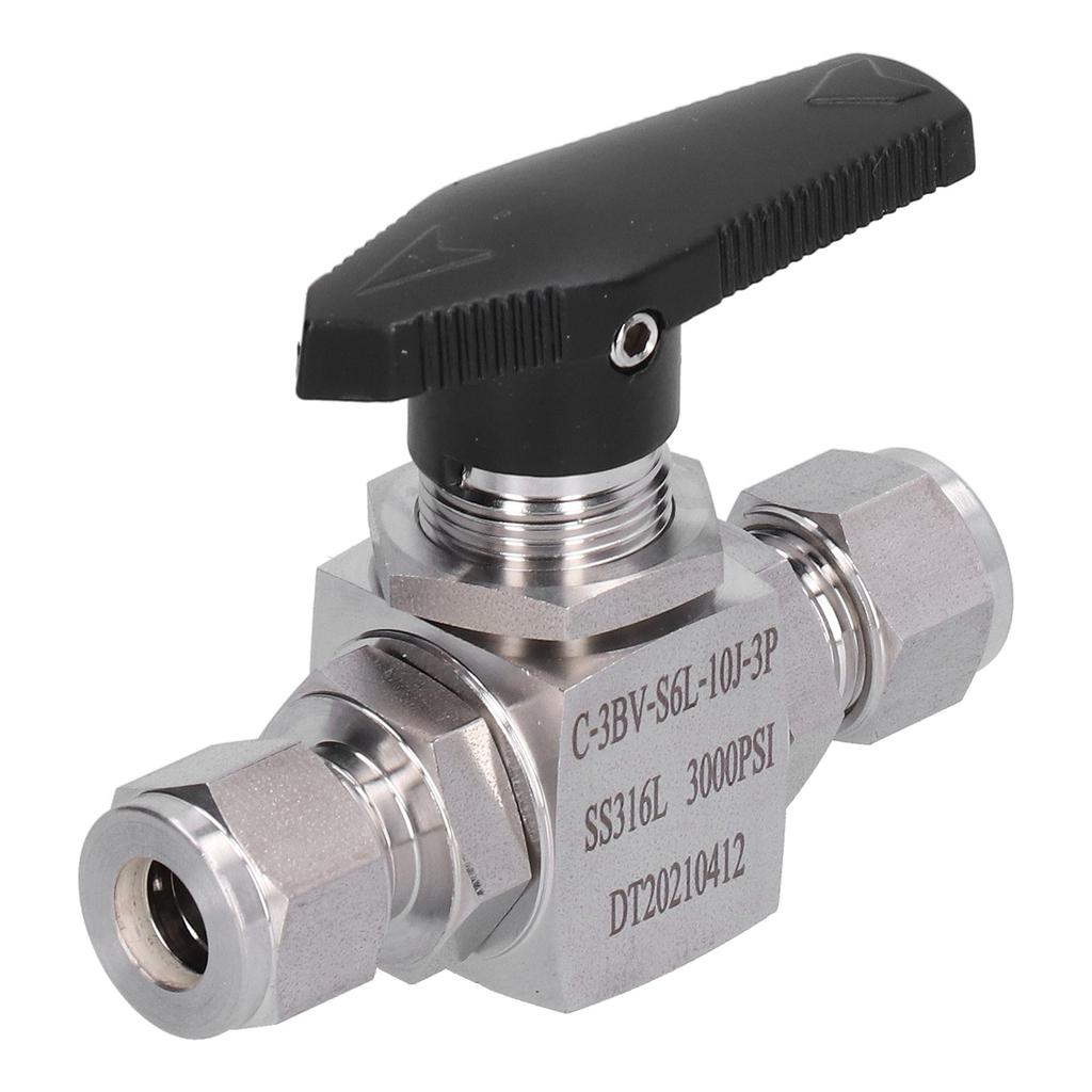 Ball Valve Stainless Steel 316L 3‑Piece Mini Female Replacement Switch Device 10mm