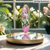 2D Flach, 1 Stück Charmantes Rosa Gänseblümchen & Schmetterling Willkommensschild - Runde Aluminium Türdekoration mit Lebendigem Blumendesign, Perfekt für Haus- & Garteneingang