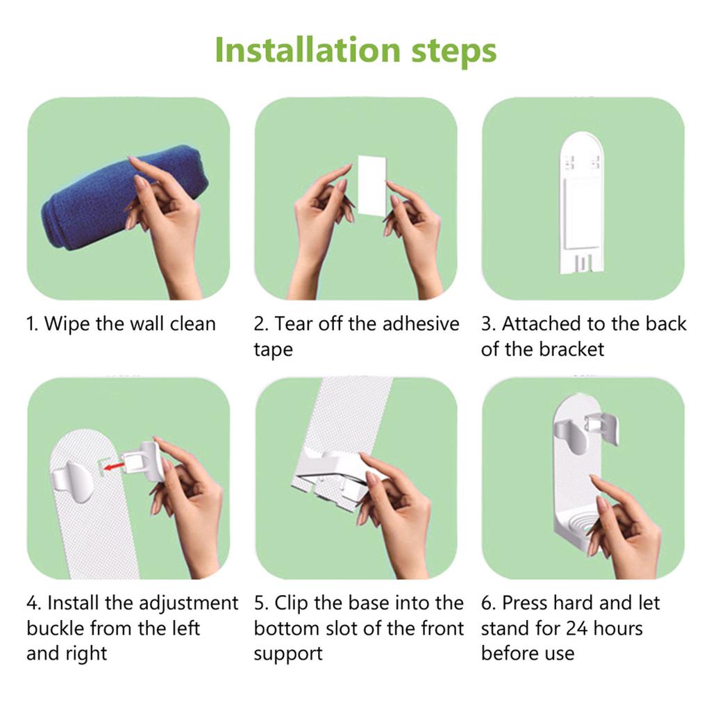 Electric Toothbrush Holder Adapt Wall-Mount Bathroom Space Saving Traceless Toothbrush Organizer Stand