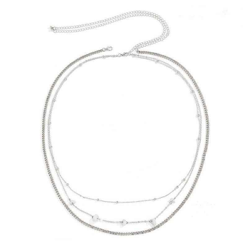 Metallkjede Midjekjede Dame High-End Kroppskjede Spice Girl Flerlags Kjede Nisjetilbehør Belte