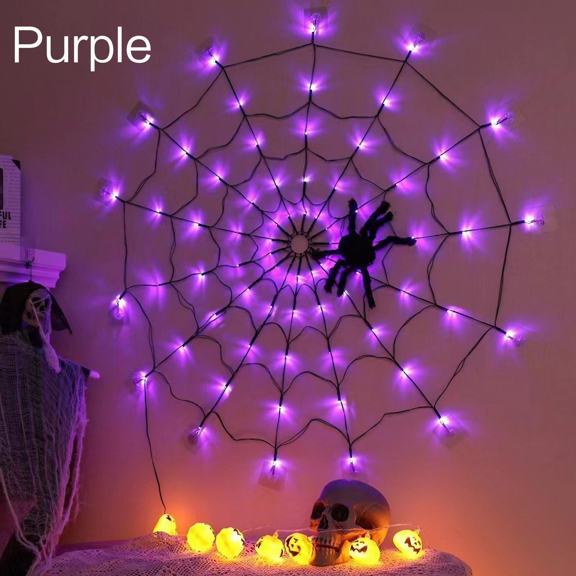 1 шт., креативная лампа для паутины, декоративная лампа Super Fear, лампа для паутины, подходит для Хэллоуина, праздничного украшения, для дома