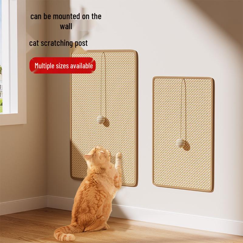 Wall-Mounted Sisal Cat Scratching Board – Durable, Non-Shedding Sofa Protector