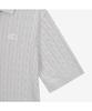 Noseupeiseu Nt7As00A Men'S Cable Short Sleeve Polo Sweater Silver Gray