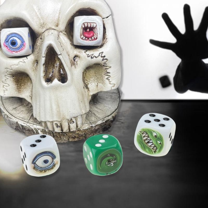 Ugly Figure Dices, Funny Resin Dices Set for Party Decorative Dices Role Playing Dices Funny Figure Face Dices Ornament
