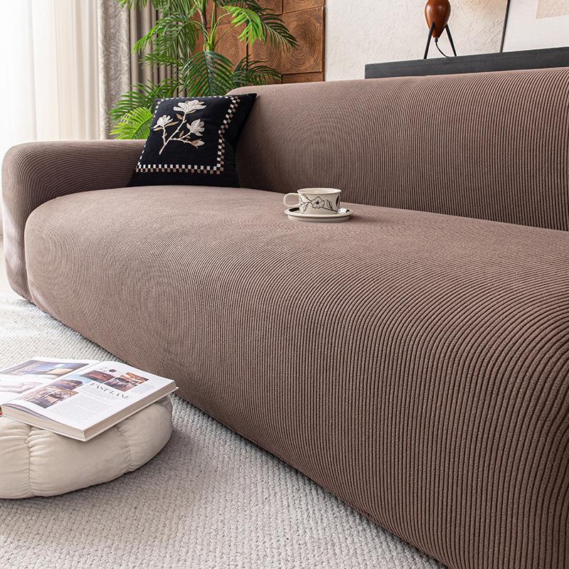 Minimalistischer Jacquard-Samt-Sofabezug Universell Vollabdeckung Rutschfest Ganzjahres-Sofaschutz