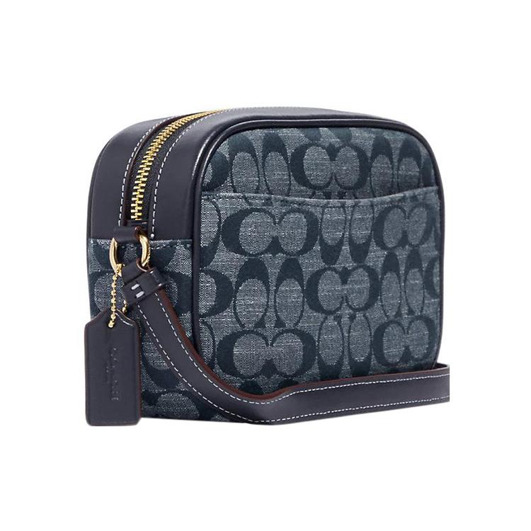New COACH Jamie Canvas With Leather Camera Bag Shoulder Bag Crossbody Bag Mini Women's Denim Blue CH840-IMDEI