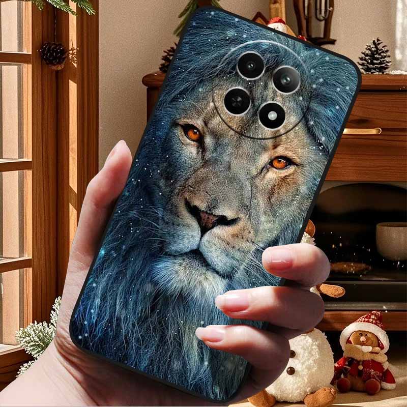 For Realme 12 4G 5G Case 12 Pro + Wolf Lion Silicone Cover For Oppo Realme 12 5G Phone Cases Soft TPU Fundas For Realme 12 Plus