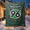 Hannover 96 Football Pattern Blanket for Home Decoration, Bed, Sofa, Car Travel, Camping, Suitable for All Seasons, Birthday Christmas Gift