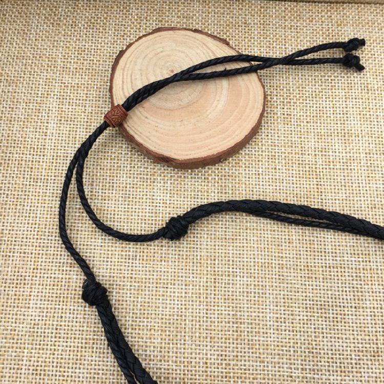 Ethnic Jewelry Leather Tribal Necklace with Crucifix Pendant for Women Men Gift