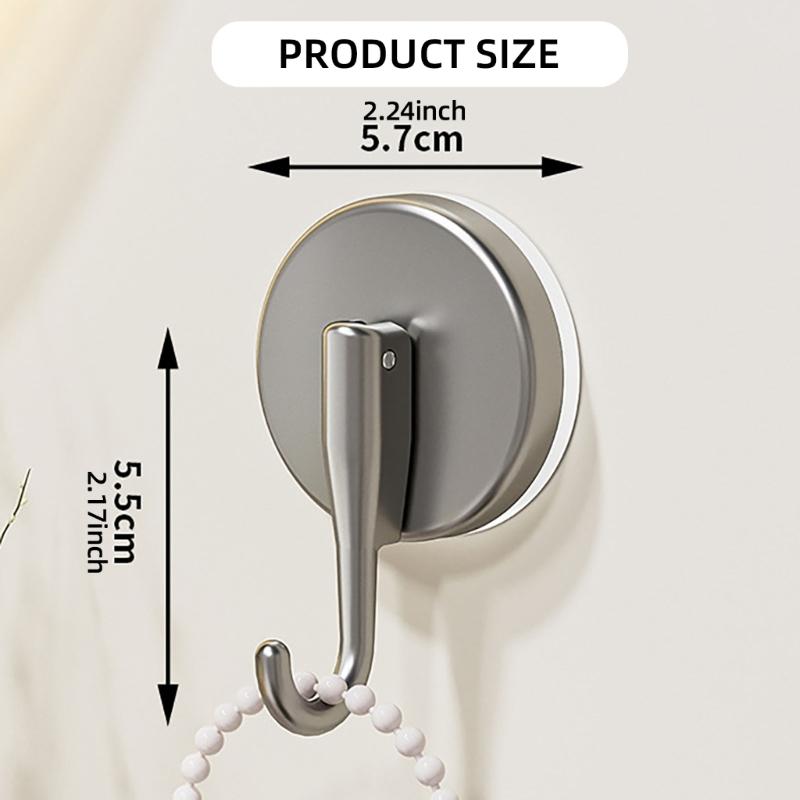 Easy Installs Suction Hook Holders ABS Not Drill Suction Hook Heavy Duty Adhesive Hook 57mm Diameter for Bathroom Kitchen