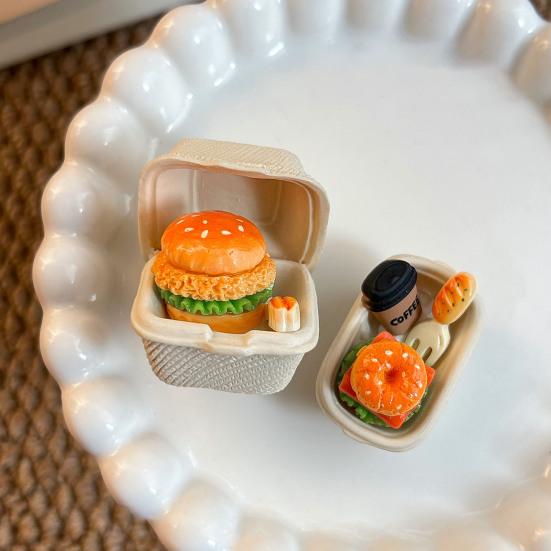 Chick Hamburger Refrigerator Magnet Resin Simulated Food Decorative Fridge Magnet Memo Notes Photo Holder for Home Kitchen Office