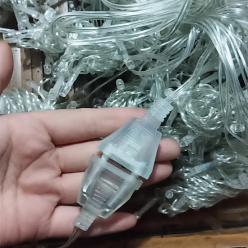 3x3M 300LEDs Curtain Icicle String Light with Tail Plug for Christmas Outdoor Decoration EU Plug