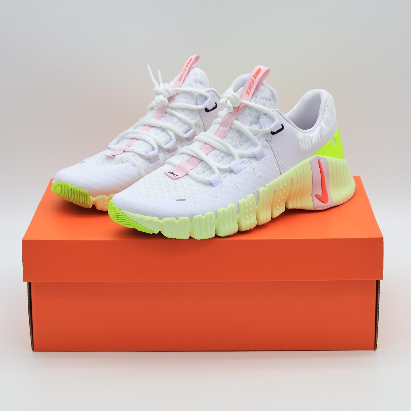 DV3950-104 Nike Free Metcon 5 White Barely Volt Pink Foam Bright (Women s) 6.5W