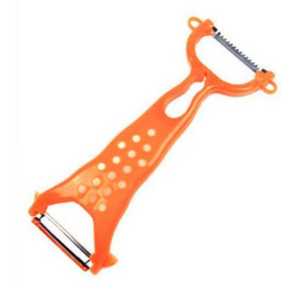 Dvoučepelová škrabka na ovoce z nerezové oceli Kuchyňský nástroj Julienne