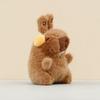 Movable Bunny Ears Capybara Plush Pendant Pull Rope Capybara Plushie Doll  Bag Hanging