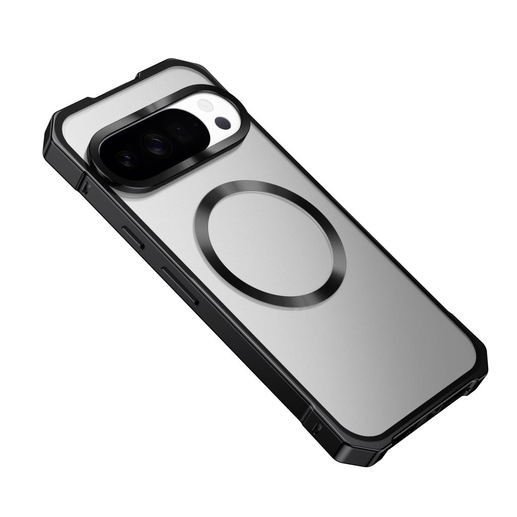 For Google Pixel 11 10 9 8 Pro XL Phone Case For Magsafe Metal Aluminium Magnet Frame Lens Protection Shockproof Shell Cover