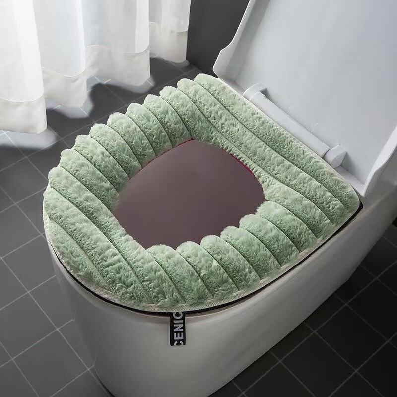 Warm Plush Zipper Toilet Seat Cover