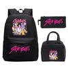 Demon Hunters Printed Children's Backpack Three-piece Campus Fashion Primary and Secondary School Students Large Capacity School Bag