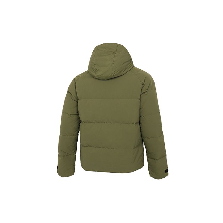 Adidas Big Baffle Adjustable Stretch Hooded Down Jacket Men Outerwear Green GT6535