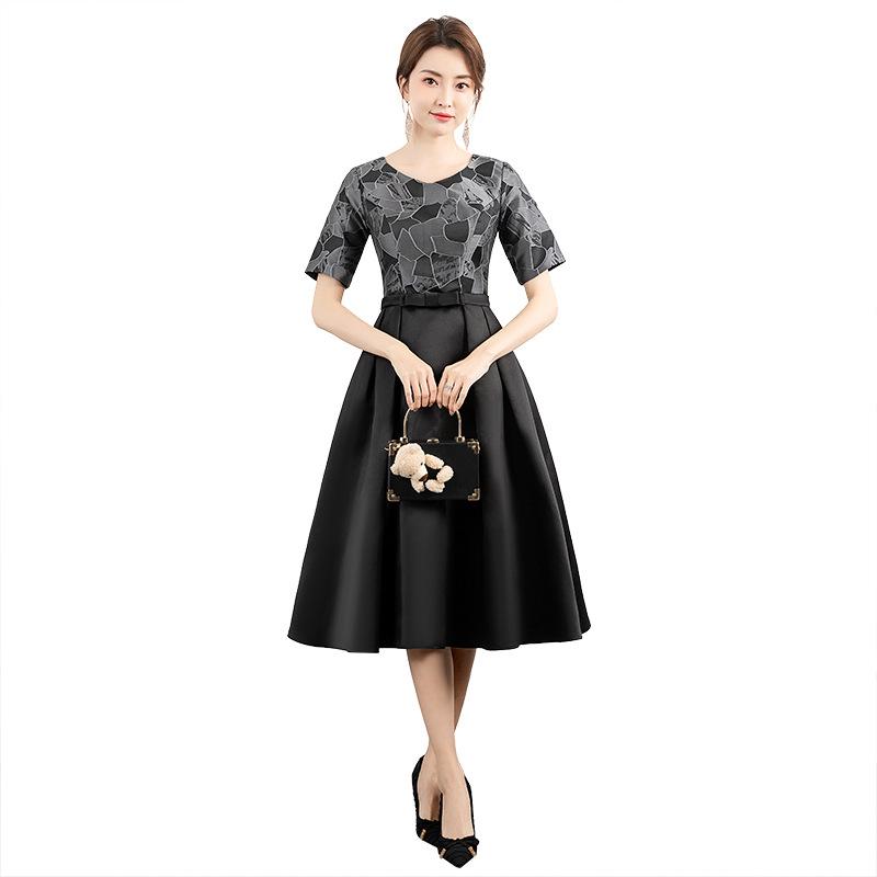 Small dress dress, new big choir performance dress, graduation medium and long temperament elegant dinner dress